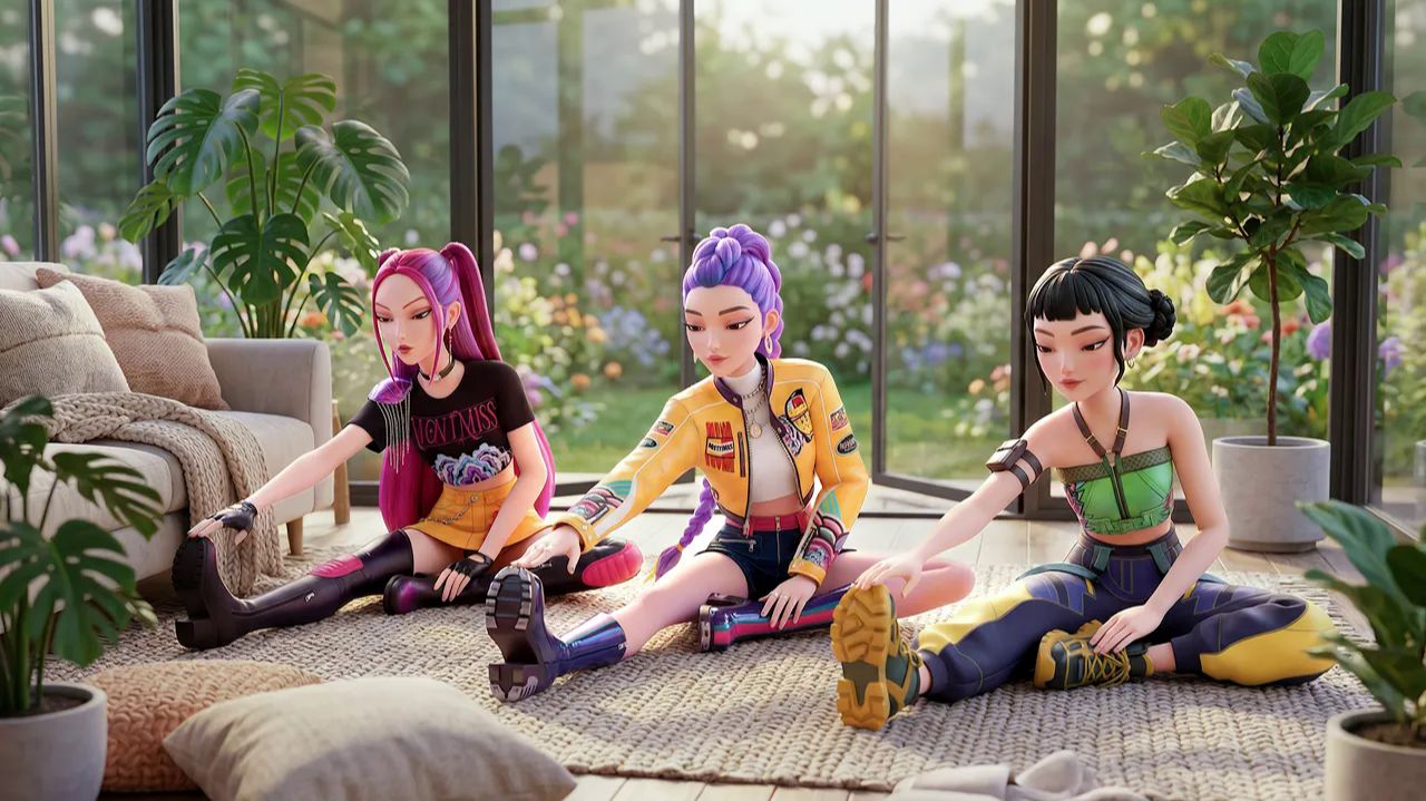 Растяжка дома 🧘♀️✨[KPop Demon Hunters]