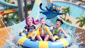 Развлечения в аквапарке с Дерпи Тайгером 🌊🐯 [KPop Demon Hunters]