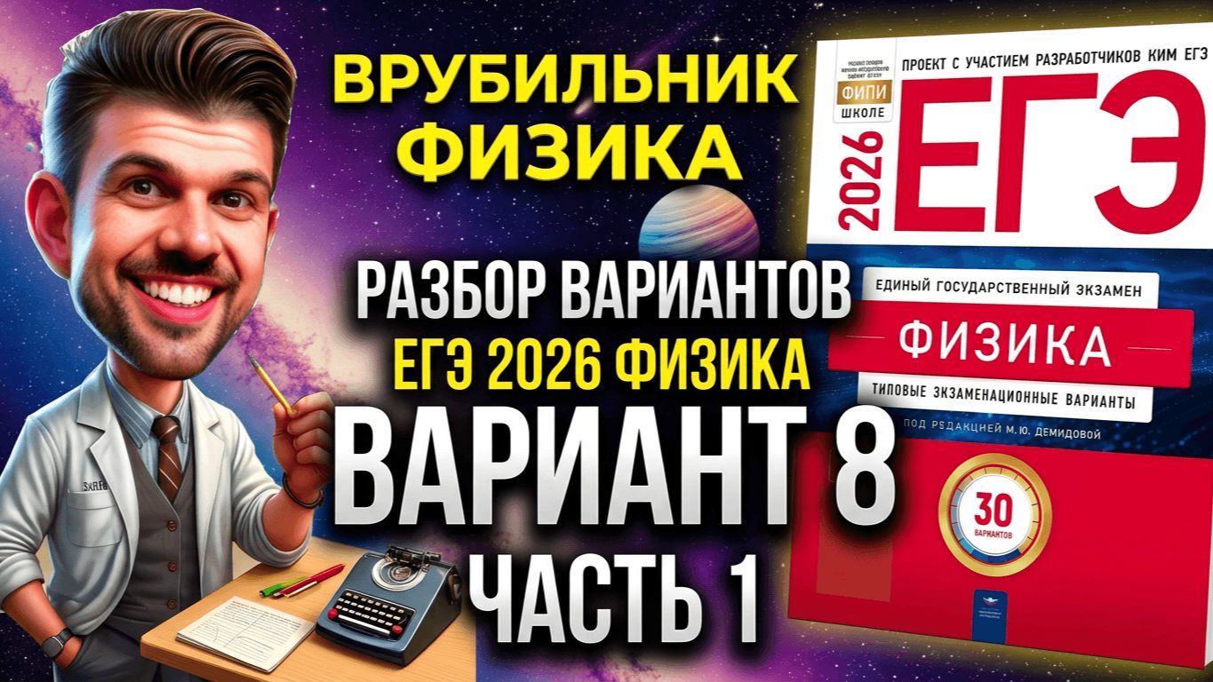 ЕГЭ 2026 Физика Вариант 8 Демидова Часть 1