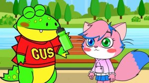 Gus the Gummy Gator Plays Outside! Learn about Healthy Habits and Exercise!