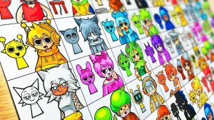 Рисунок Спрунки в человеческом обличье: Милый Спрунки Incredibox - Sprunki Mix: Все персонажи