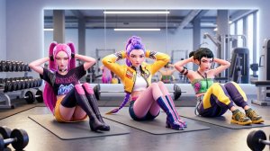 Тренировка для пресса 💪🔥[KPop Demon Hunters]