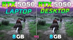 RTX 5050 Laptop vs Desktop | 10 игр | Ryzen 7 9800X3D | i7 13620H | 1080p