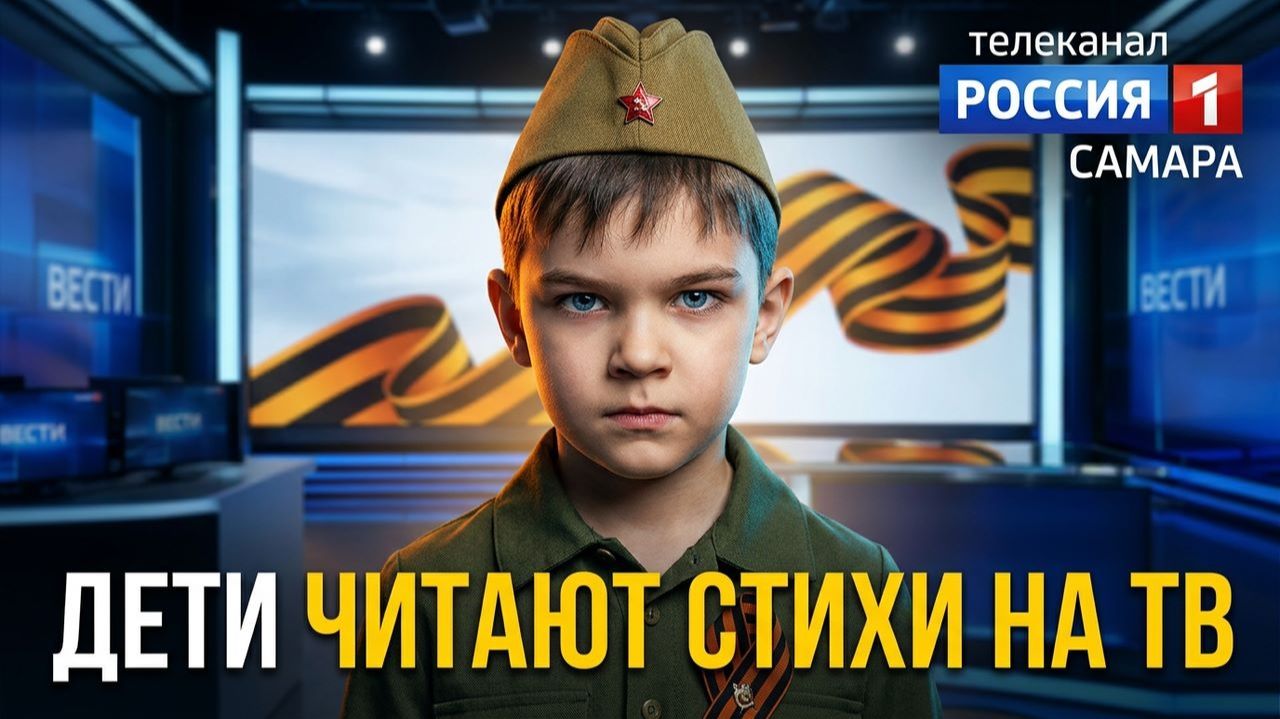 Стихи к 9 мая на ТВ канале Россия 1. Программа Вести. Дети читают стих о войне Победитель конкурса.