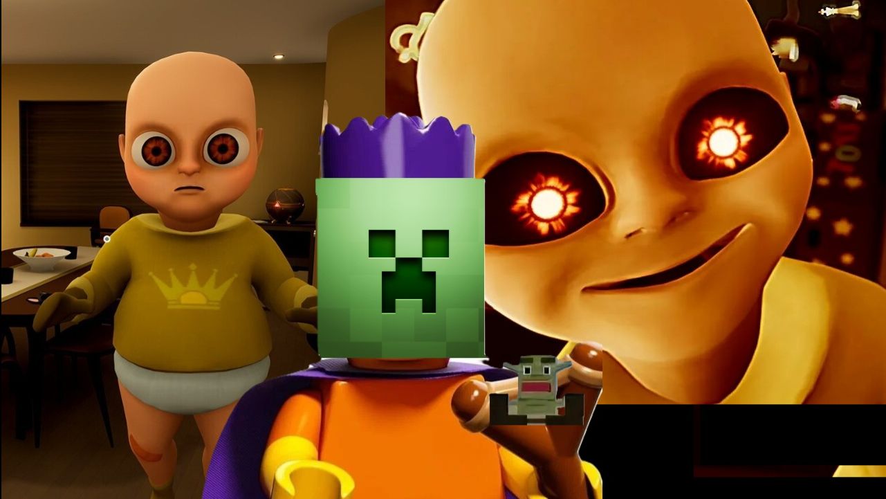 😨малыш в жёлтом пытался меня убить!😨-страшный хоррор Babby in the yellow