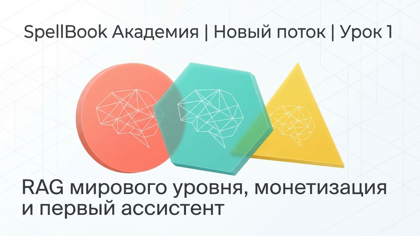 SpellBook Академия | Новый поток | Урок 1 | RAG на уровне топ-2 мира, монетизация и первый ассистент