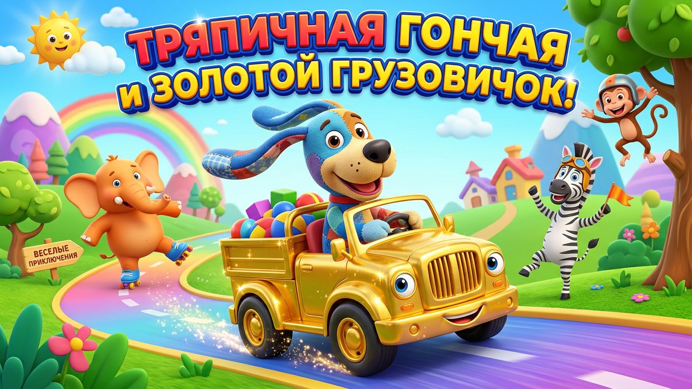 Тряпичная гончая и золотой грузовичок 🐾🚚 Доброе приключение для детей | Мультик