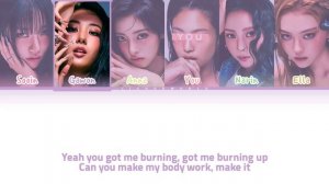 [Karaoke] MEOVV (미야오) «BURNING UP» + You ~6 members~ (Color Coded Lyrics Han/Rom/Eng)