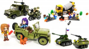 Собираем наборы конструкторов LEGO - танки, автомобили, самолеты, пожарные машины и не только