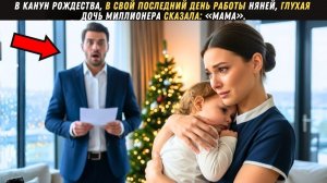 В канун Рождества, в свой последний день в качестве няни, глухая дочь миллионера сказала #МАМА#