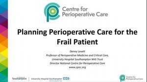 L.13.01 - Fraitly and Ageing Perioperative Patient