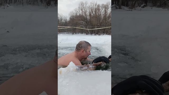 12 февраля 2026 чугунка очередное закаливание вместе с Игорем.
