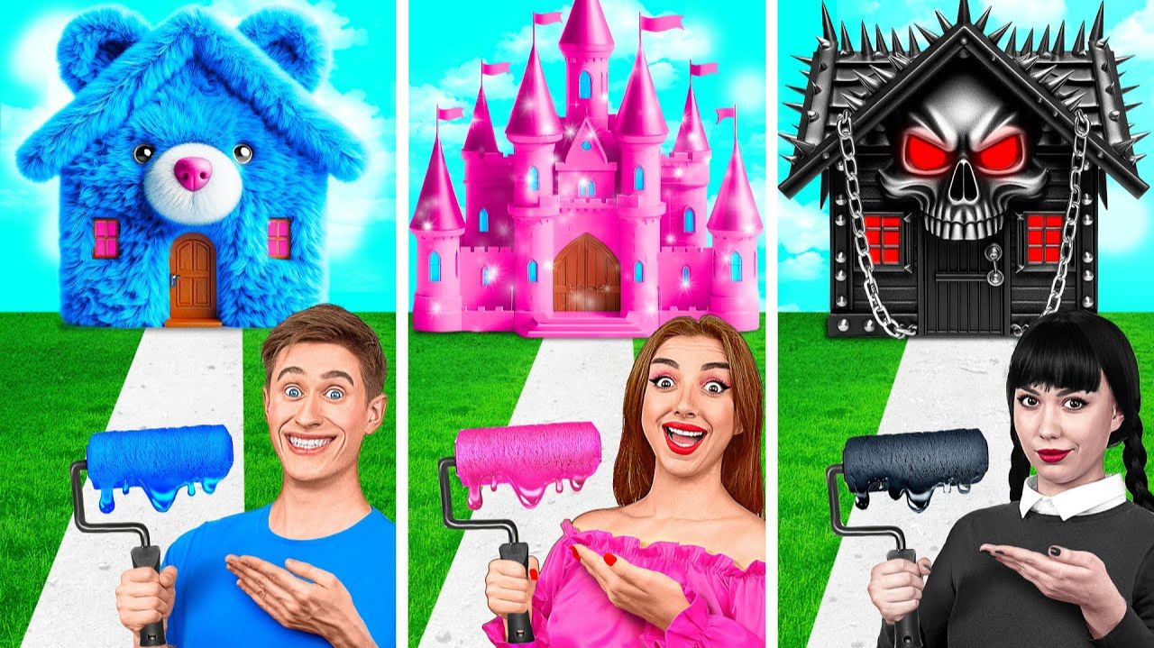 Домики Одного Цвета Челлендж # Сумасшедшие Идеи для Пранков от Jelly DO Challenge смотреть онлайн