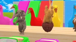 Длинная горка: Забавная 3D игра с животными (Корова, Слон, Горилла, Бегемот, Тигр)