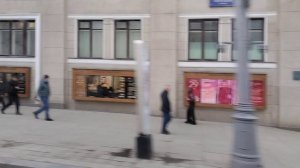Кусочек Москвы из окна автобуса по дороге в «Международный дом музыки».