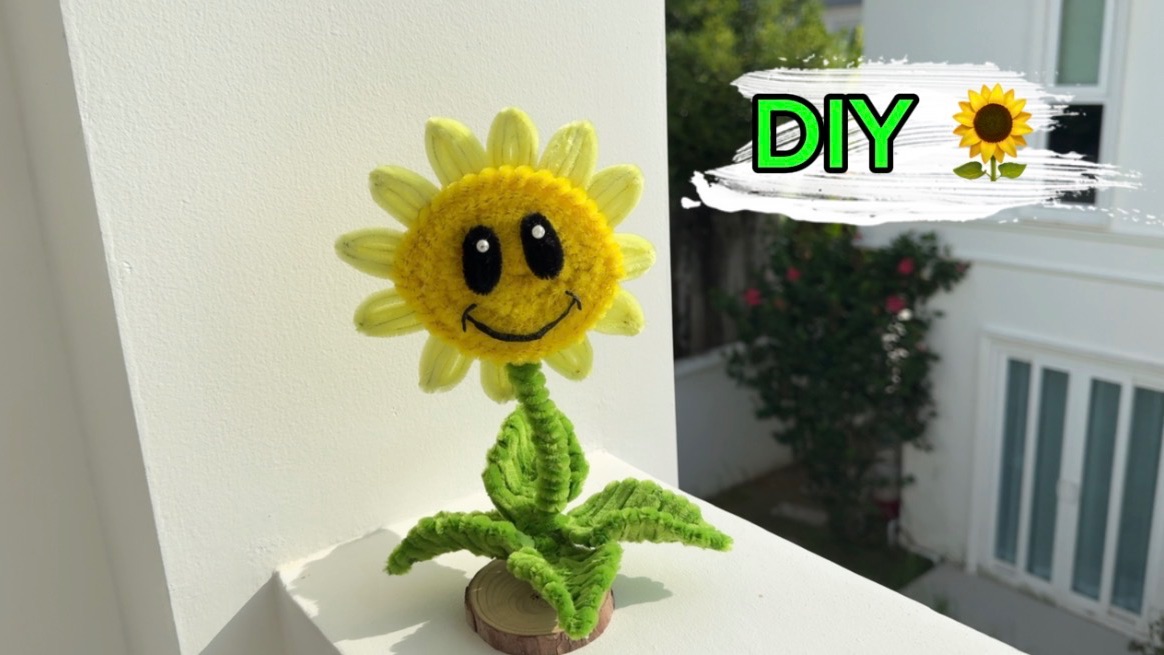 Подсолнух 🌻 персонаж из игры Plants Vs. Zombies из пушистой проволоки 🌻🌻🌻