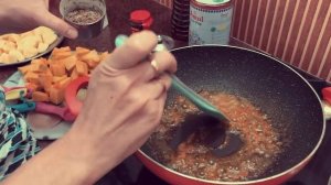 КУМРОР ЧОККА - бенгальское сабджи из нута, тыквы и картошки