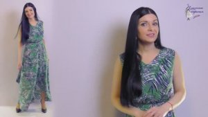 Платье - сарафан макси из штапеля с воланом шьем своими руками