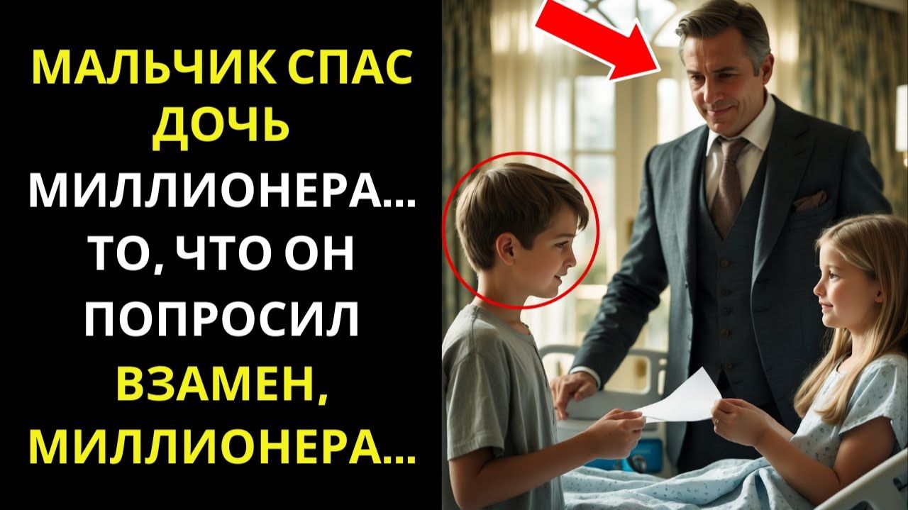 МАЛЬЧИК СПАС ДОЧЬ МИЛЛИОНЕРА, НО ЕГО ПРОСЬБА ШОКИРОВАЛА ВСЕХ!