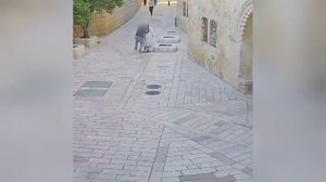 القدس.. لقطات توثق اعتداء مستوطن إسرائيلي على راهبة مسيحية