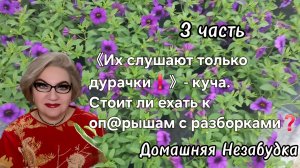 3 часть. 《Их слушают только дурачки❗️》- куча. Стоит ли ехать к оп@рышам на разборки❓️