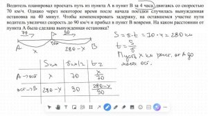 Решение задачи на движение из ВПР 7 класс задание 15