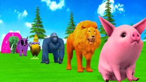 Длинная Горка 3Д: Веселые Животные (Слон, Тигр, Бегемот) Игра