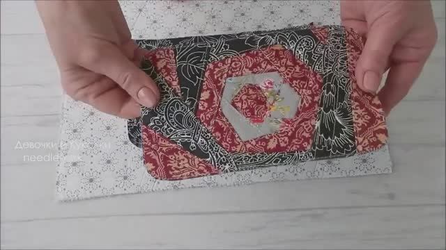 Супер идея подарка из мелких обрезков и полосок. Пэчворк "Крейзи Роза". Чехол для телефона, очков.