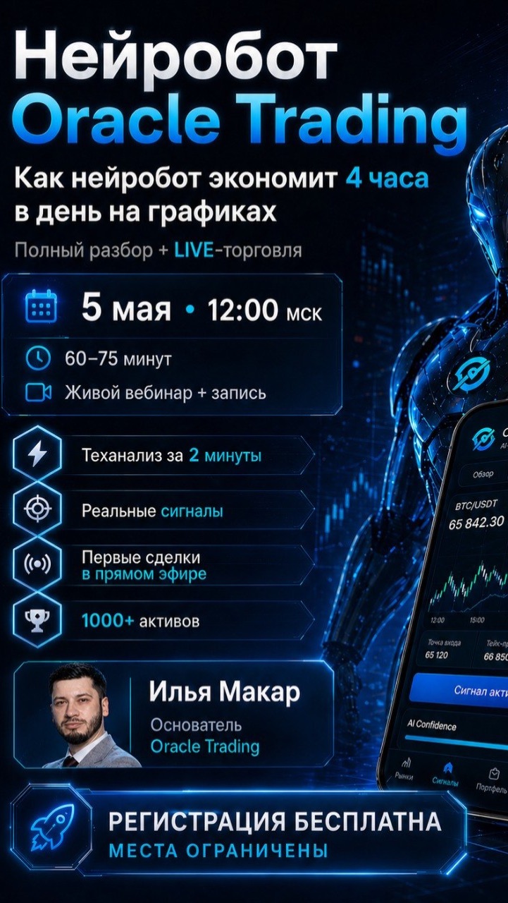 Как нейробот Oracle Trading экономит 4 часа в день на графиках: полный разбор + LIVE-торговля 5 мая