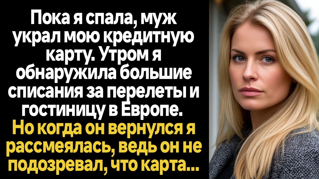 ИСТОРИИ ИЗ ЖИЗНИ/Пока я спала муж украл мою кредитную карту