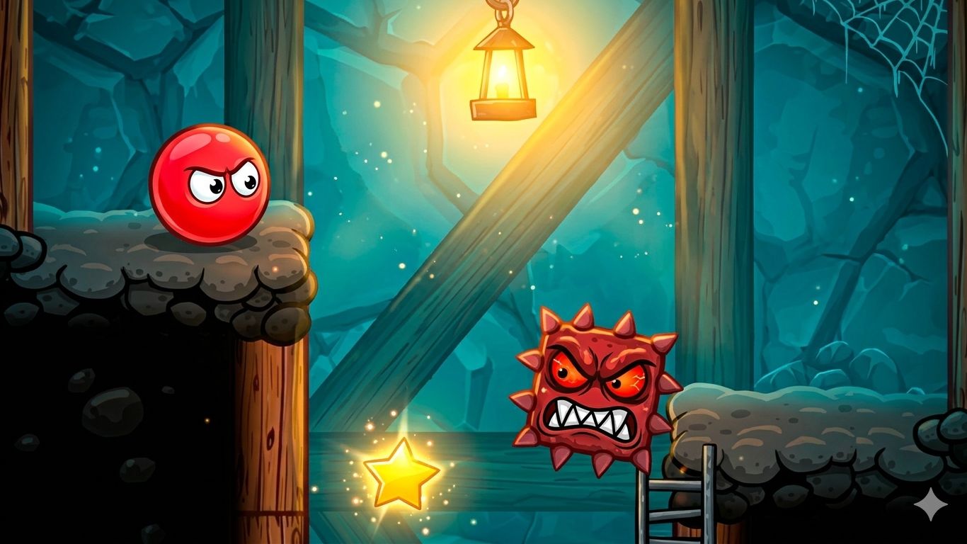 Красный ШАРИК 4 Подземные Ходы 67 уровень БОСС далеко 🎮 прохождение игры видео для детей