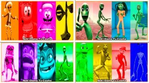 Зелёный Человек Танцует Dame Tu Cosita Music Video Megamix #125-128 в Tiles Hop - NoV