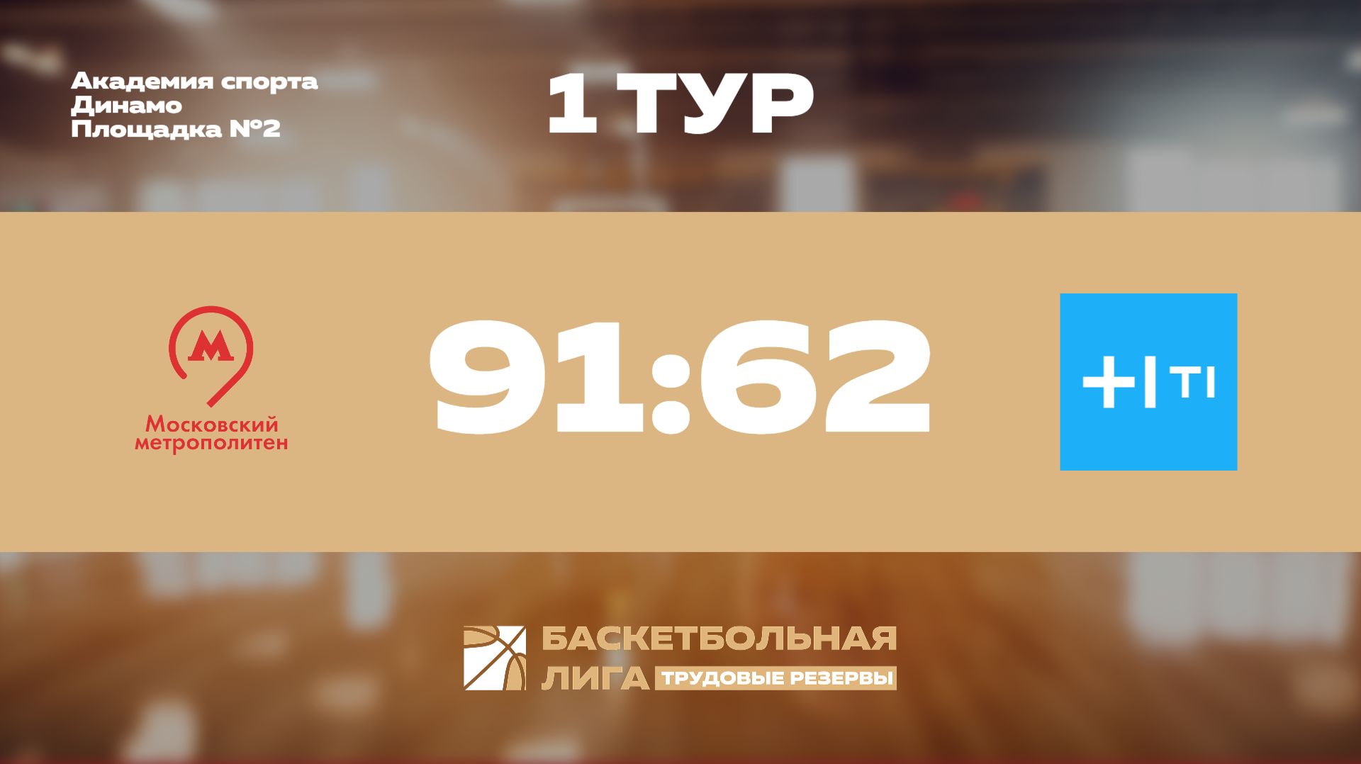 Обзор | 1 тур | Московский метрополитен - Холдинг-Т1