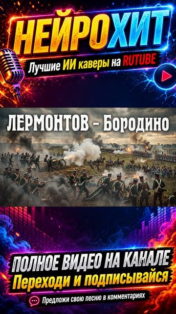 М.Ю. ЛЕРМОНТОВ - Бородино (ИИ кавер, песни, рок, песни 2026, хиты, новые, музыка, клипы)