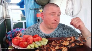 мукбанг/обжорыч/шашлык на мангале/