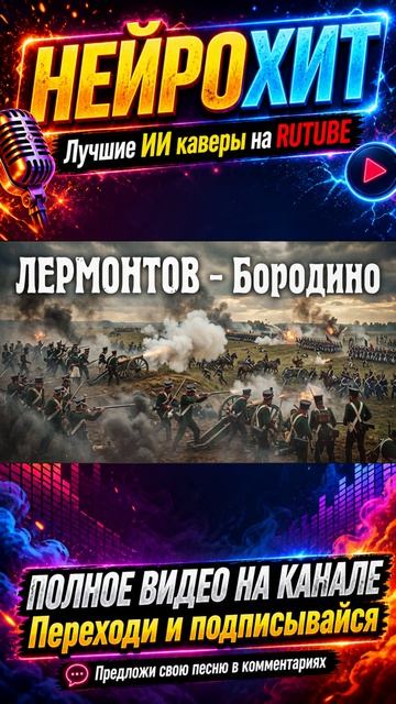 М.Ю. ЛЕРМОНТОВ - Бородино (ИИ кавер, песни, рок, песни 2026, хиты 2026, новые, музыка, клипы)