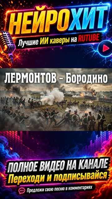 М. ЛЕРМОНТОВ - Бородино (ИИ кавер, песни, рок, песни 2026, хиты, новые, музыка, клипы)