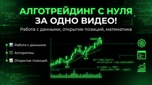 НАУЧИСЬ АЛГОТРЕЙДИНГУ ЗА ОДНО ВИДЕО! Работа с API и данными, открытие РЕАЛЬНЫХ ПОЗИЦИЙ на бирже.