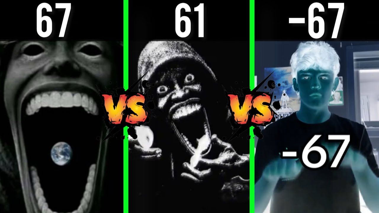 67 vs 61 Vs Негативный 67 Мем