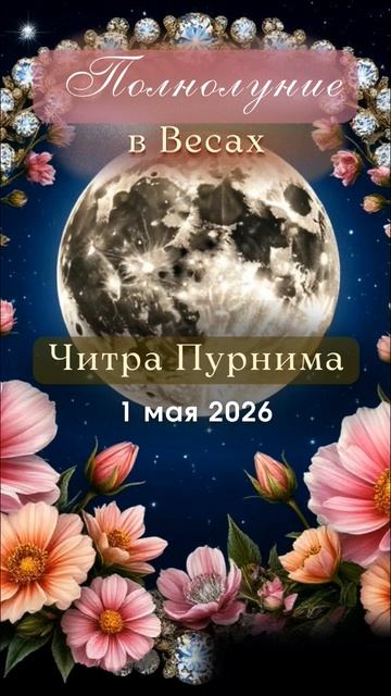 Цветочное Полнолуние в Весах (Читра Пурнима) 1 мая.