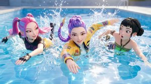 Соревнование по плаванию 🏊♀️💦 [KPop Demon Hunters]