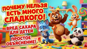 Почему нельзя есть много сладкого 🍭 Вред сахара для детей | Простое объяснение