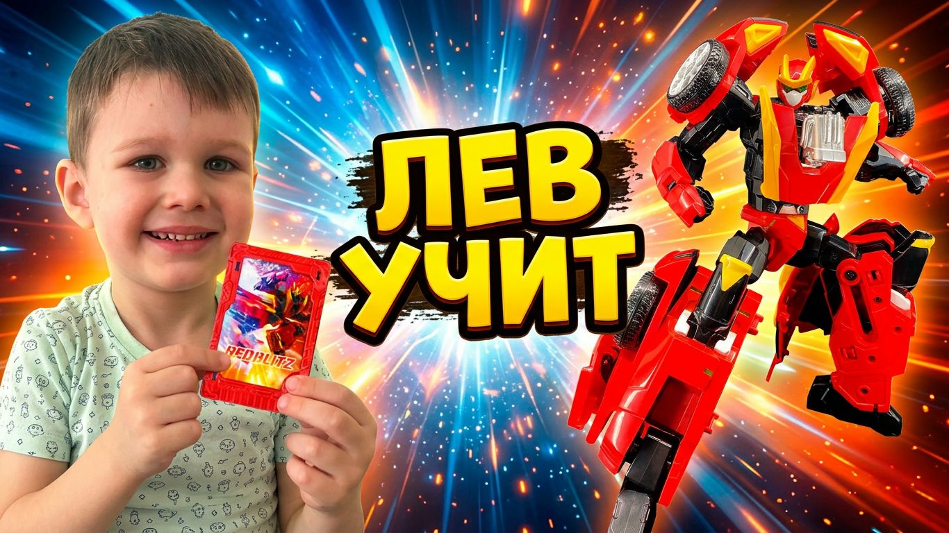 РЭД БЛИЦ - трансформируем (Metal Cardbot RED BLITZ) / ЛЕВ УЧИТ
