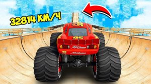 СПУСК БЕЗ ТОРМОЗОВ НА МОНСТР ТРАК МОЛНИЯ МАКВИН В ГТА 5! ЭКСПЕРИМЕНТ В GTA 5!