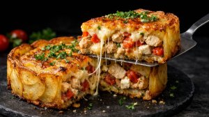 Рецепт из картошки с курицей и сыром! Этот быстрый ужин покорит всех!
