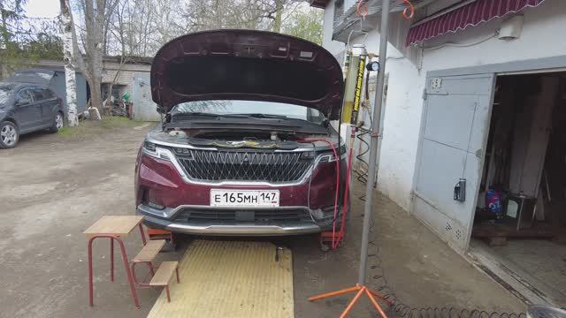 Kia Carnival 4 D4HE 2.2 CRDi Промывка дизельных топливных форсунок и ТНВД без снятия
