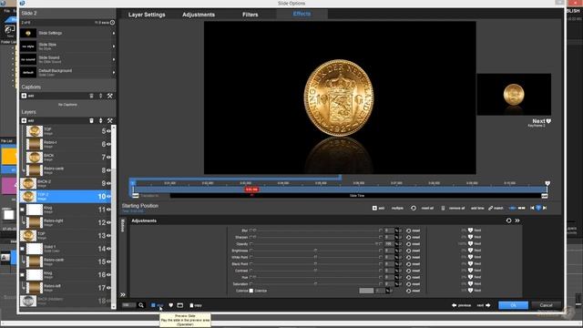 Урок 09-1 3D Coin (основы вращения монетки в PTE AV Studio Pro)