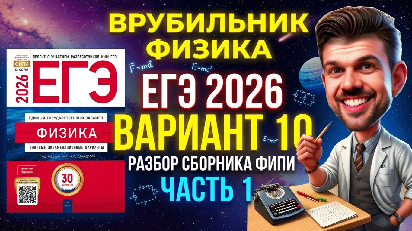 ЕГЭ 2026 Физика Вариант 10 Демидова Часть 1