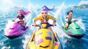 Гонки на гидроциклах 🌊🚤 [KPop Demon Hunters]