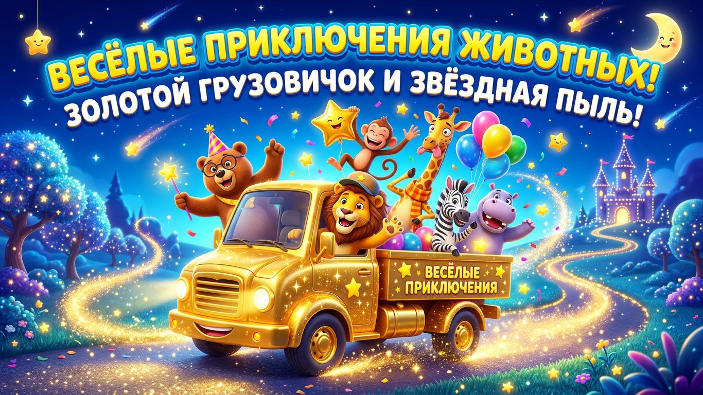 Золотой грузовичок и звёздная пыль ✨🚚 Космическое приключение для детей | Мультик